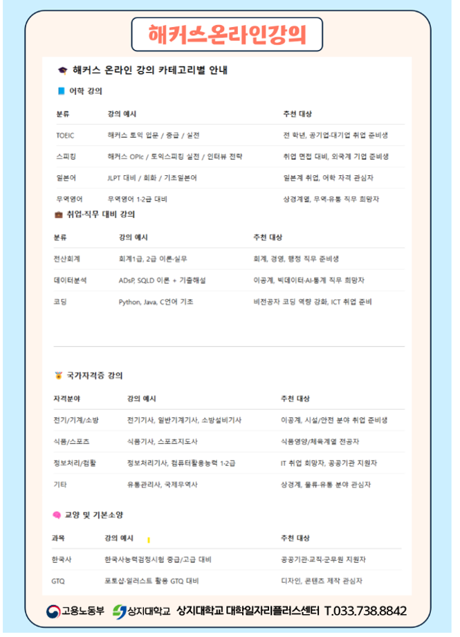 상지대생만 누리는 혜택_해커스 유료강의 무제한 무료 수강 4